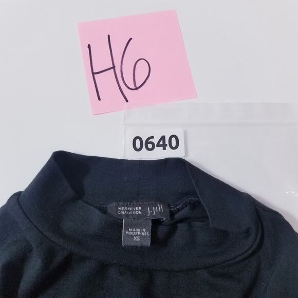 J.Jill Wearever Collection Black Mock Neck Long Sleeves Maxi Dress - Picture 11 of 11